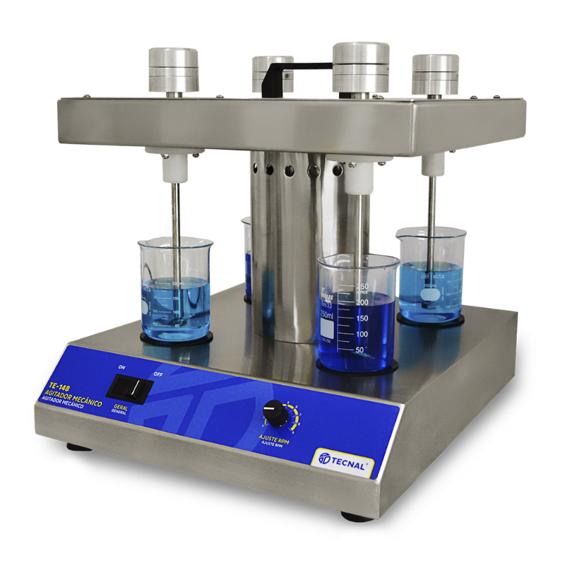 Tecnal Mechanical Shaker TE-148 | 4 Numuneli Laboratuvar Tipi Çalkalayıcı | 110-1100 RPM