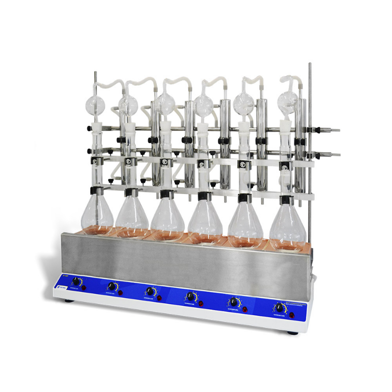 TECNAL TE-037 6lı Numune Kapasiteli Azot Protein Tayin Cihazı -- Kjeldahl Metodu için Profesyonel Laboratuvar Ekipmanı