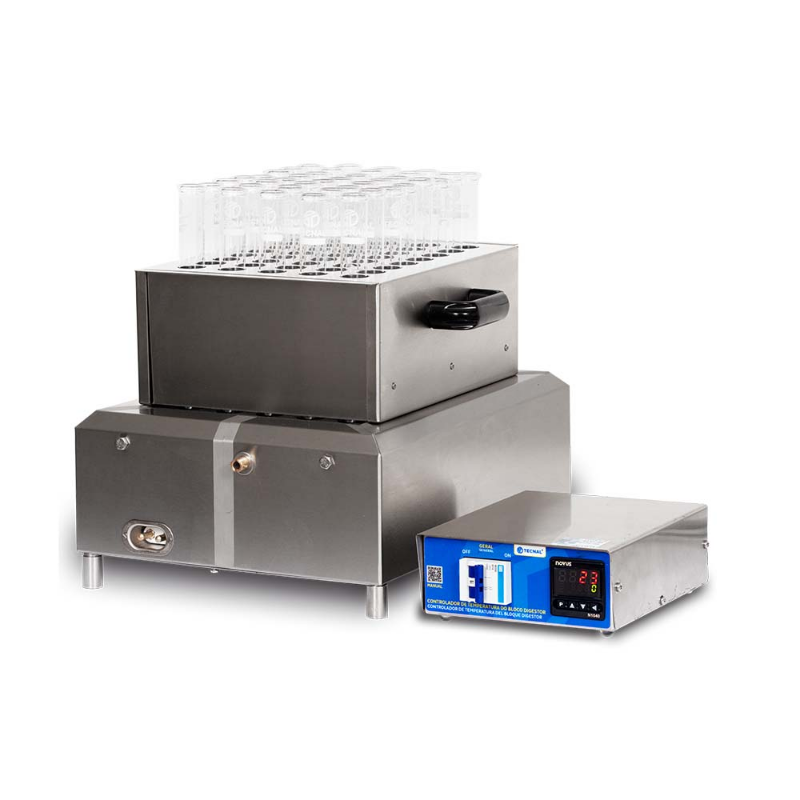 Tecnal TE-040/25 Mikro Digestör Blok (450°C, 40 Tüp Kapasiteli, Dijital PID Kontrollü) -- Yüksek Verimli Protein/Azot Analizleri İçin