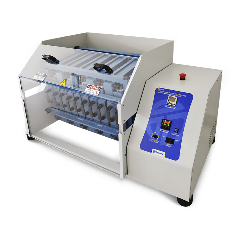 Tecnal TE-161 Toprak Fiziksel Analiz Agitatörü (60 Test Kapasiteli, 0-60 RPM, Dijital Zamanlayıcılı)