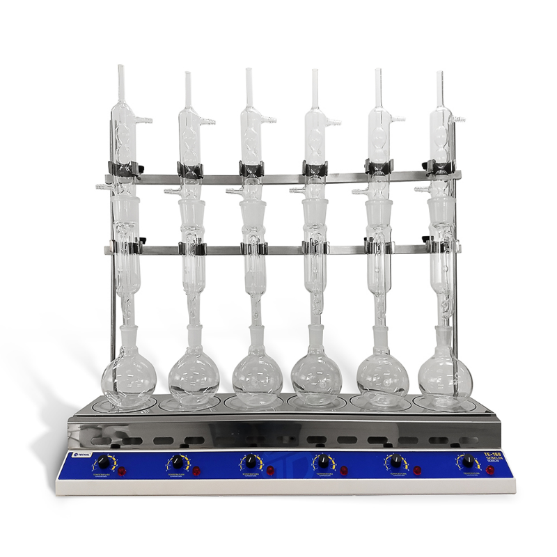 Tecnal TE-1881/6 Soxhlet Tipi Ekstraksiyon Bataryası (320°C, 6 Test Kapasiteli, Paslanmaz Çelik Rezistanslı) -- Yağ ve Lipid Analizleri İçin